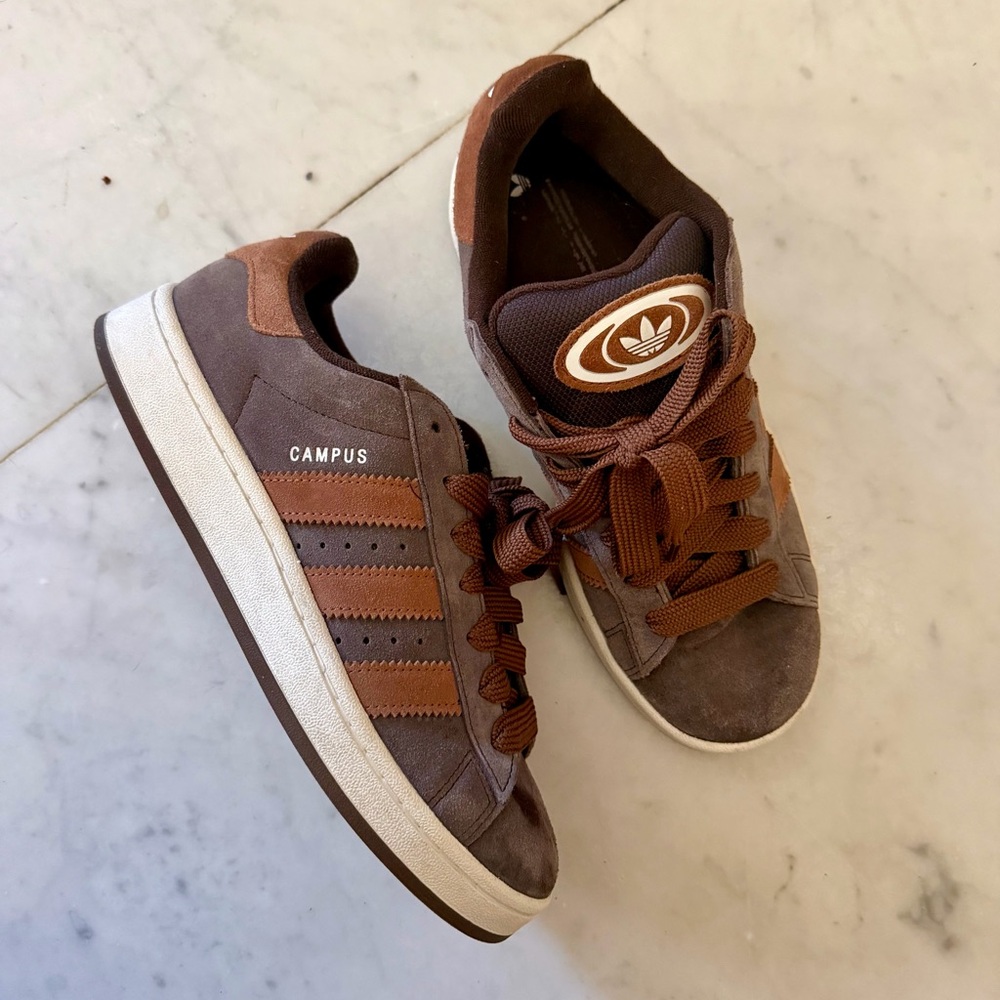 Adidas Campus Brown and Tan Sneakers